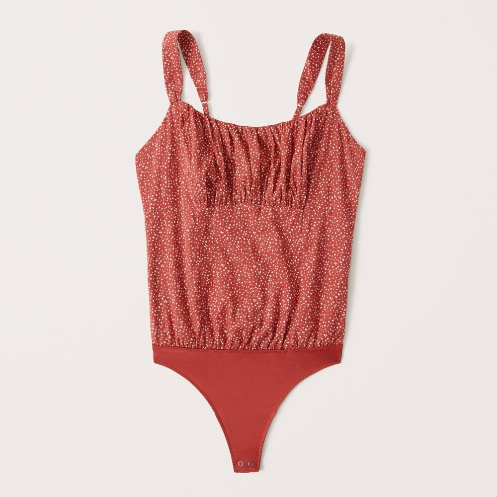 NWT abercrombie and fitch red patterned bodysuit